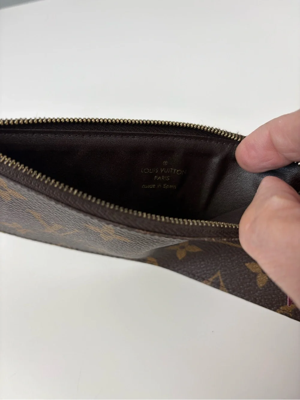 Louis Vuitton Pochette Felicie Brown Monogram Leather Card Holder